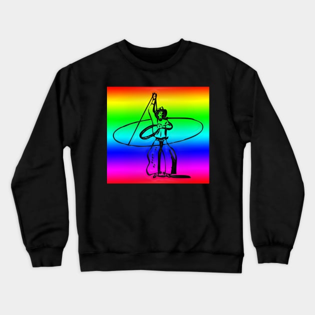 Western Era - Cowboy and Lasso 1 Crewneck Sweatshirt by The Black Panther